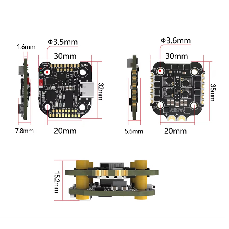 Contrôleur de vol SpeedyBee F4 - Drone Racing Flight Controller avis et prix